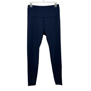 Beyond Yoga High Waisted Navy 7/8 Leggings with Metallic Detail Size L